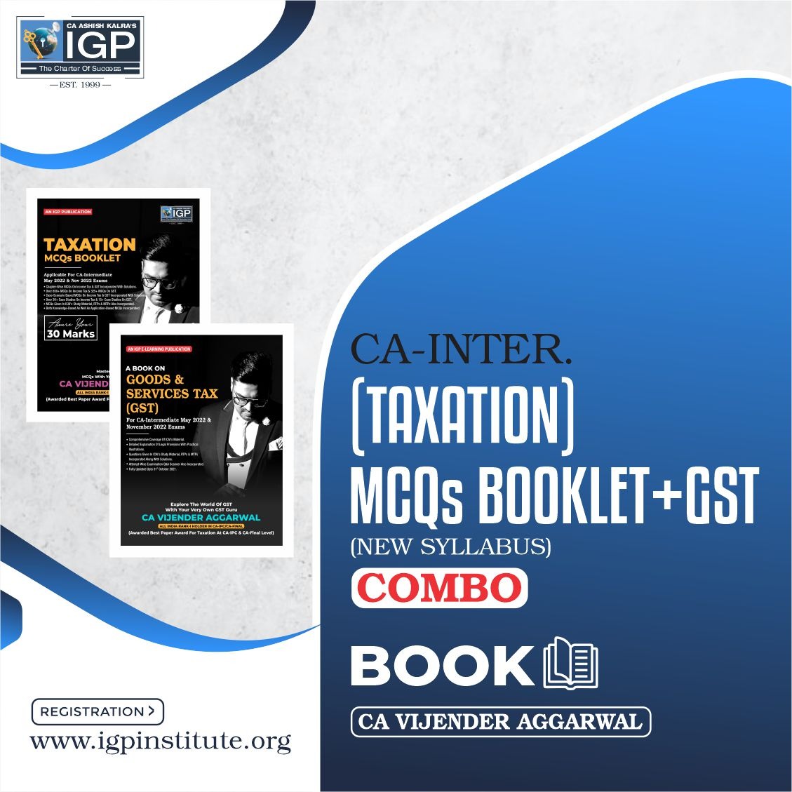 CA Inter - Taxation (GST) + MCQ Booklet Book-CA-INTER-Taxation (Income Tax + GST)- CA Vijender Aggarwal